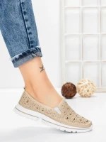 Balerini Dama din piele naturala K242-4 APRICOT | GALLOP
