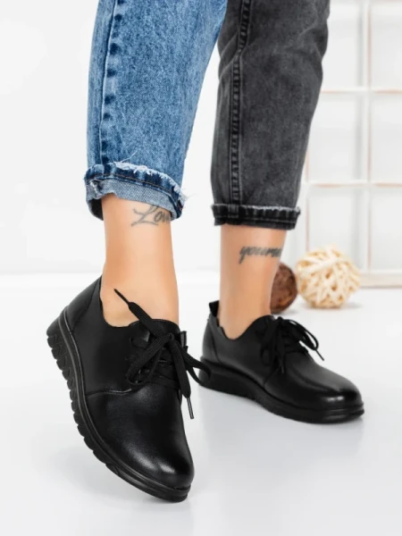 Pantofi Casual Dama din piele naturala 231151 BLACK | GALLOP