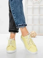 Pantofi Casual Dama din piele naturala K243-1 YELLOW | GALLOP