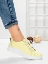 Pantofi Casual Dama din piele naturala K243-1 YELLOW | GALLOP