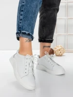 Pantofi Casual Dama din piele naturala K243-1 WHITE | GALLOP