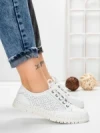 Pantofi Casual Dama din piele naturala K251-1 WHITE | GALLOP