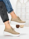 Pantofi Casual Dama din piele naturala K244-1 APRICOT | GALLOP