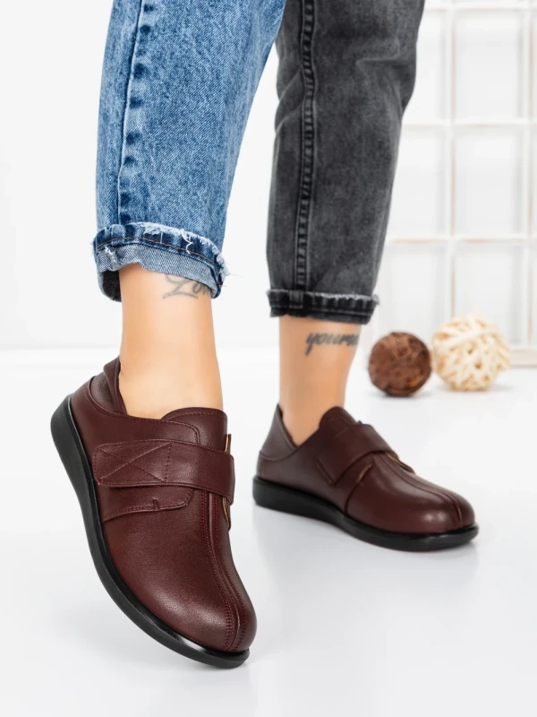 Pantofi Casual Dama din piele naturala 3207Q08 WINE | BERLINER