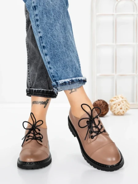 Pantofi Casual Dama din piele naturala 3218Q05 CAMEL | BERLINER