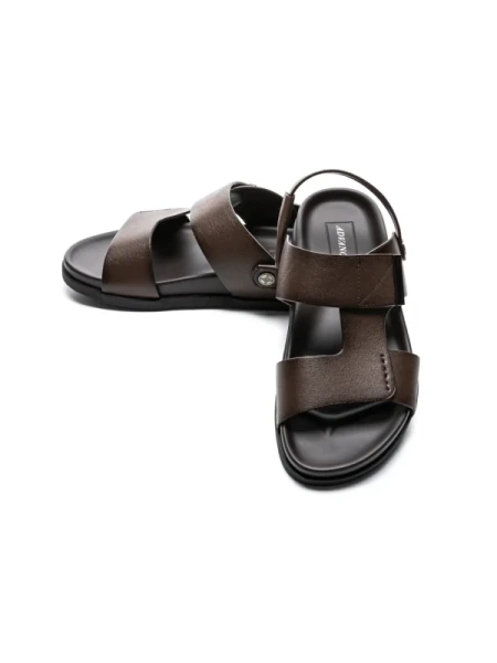 Sandale Barbati din piele naturala S12125 COFFEE | ADVANCER