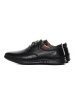 Pantofi Casual Barbati din piele naturala 23535 BLACK | MELS