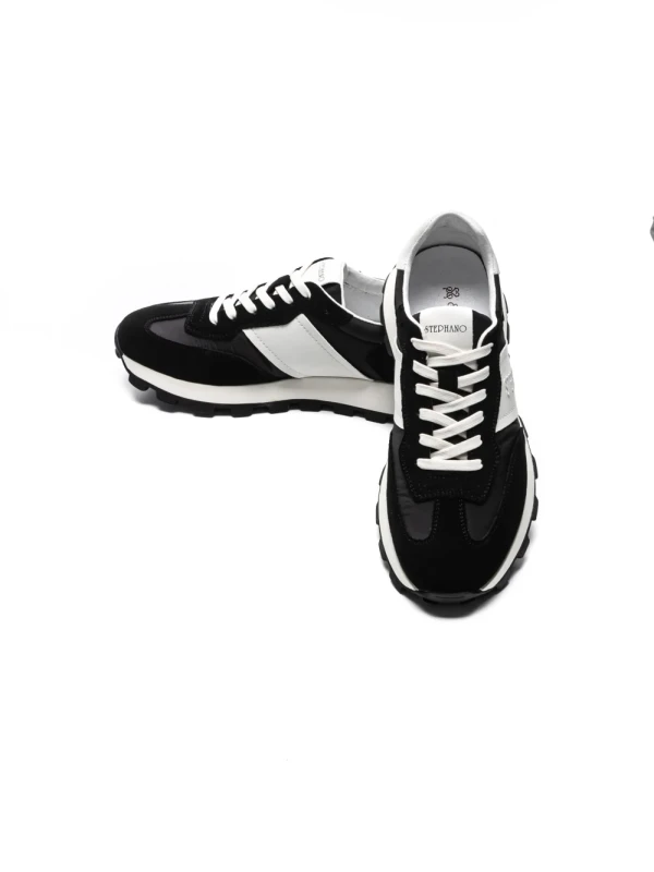 Pantofi Sport Barbati din piele naturala 68010 BLACK | STEPHANO