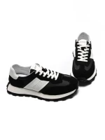 Pantofi Sport Barbati din piele naturala 68010 BLACK | STEPHANO