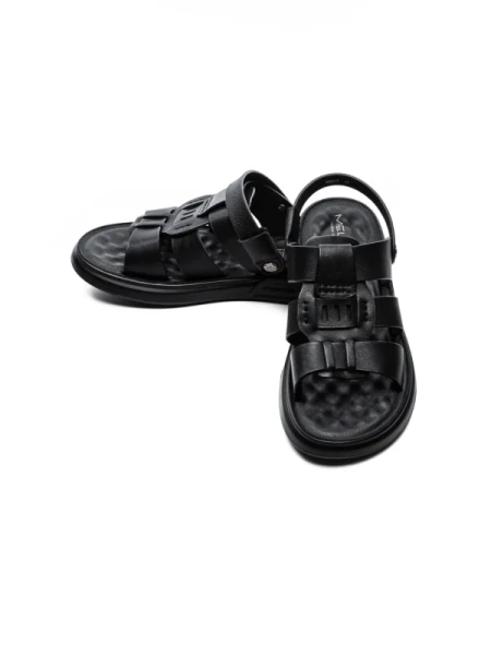Sandale Barbati din piele naturala 95017 BLACK | MELS