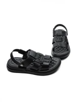 Sandale Barbati din piele naturala 95017 BLACK | MELS