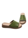 Papuci Dama din piele naturala 22102 GREEN | FORMAZIONE