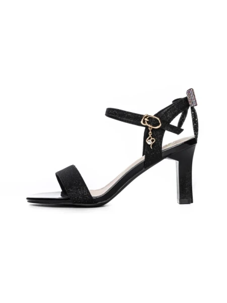 Pantofi cu toc din piele naturala 1299-5 BLACK | FORMAZIONE
