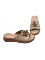 Papuci Dama din piele naturala 26638 APRICOT | FORMAZIONE
