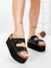 Papuci Dama cu Platforma 9548N NEGRO | STEPS HIGHER