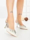 Pantofi Stiletto 13GB-22 SILVER | CINK ME