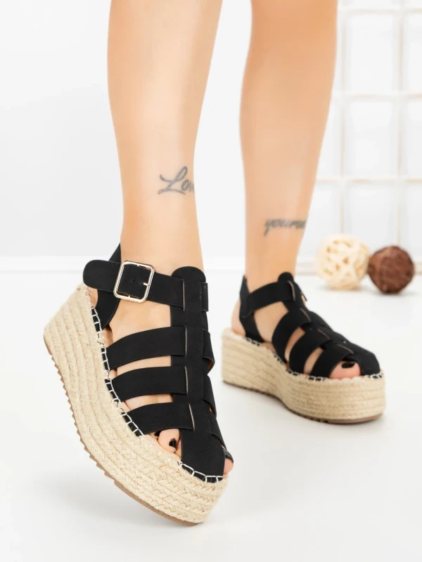 Sandale Dama cu Platforma MT21-7 BLACK | CINK ME