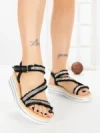 Sandale Dama cu Platforma 98-252 BLACK | VIVIRICH