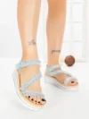 Sandale Dama cu Platforma 98-252 BLUE | VIVIRICH
