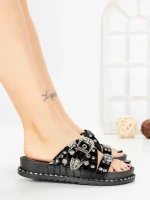 Papuci Dama cu Talpa Joasa 98-19 BLACK | VIVIRICH