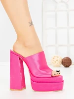 Papuci Dama cu Toc TOT-137 FUCHSIA | L.DAY