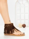 Sandale Dama cu Talpa Joasa WL642 BROWN | ABLOOM