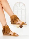 Sandale Dama cu Talpa Joasa WL641 CAMEL | ABLOOM