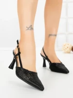 Pantofi Stiletto A7636-3 BLACK | ABLOOM