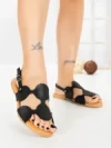 Sandale Dama cu Talpa Joasa SY1141 BLACK | ABLOOM