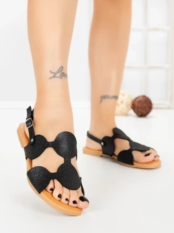 Sandale Dama cu Talpa Joasa SY1141 BLACK | ABLOOM