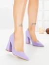Pantofi cu Toc Gros G60-10 PURPLE | FESTISIMO