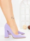 Pantofi cu Toc Gros G60-10 PURPLE | FESTISIMO