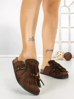 Papuci Dama cu Talpa Joasa 5LE70 BROWN | MEI