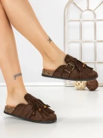 Papuci Dama cu Talpa Joasa 5LE70 BROWN | MEI