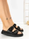 Papuci Dama cu Talpa Joasa 5LE106 ALL BLACK | MEI