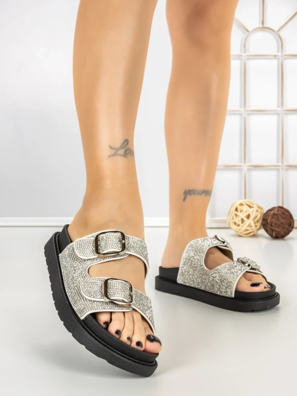 Papuci Dama cu Talpa Joasa 5LE106 WHITE | MEI