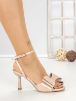 Sandale Dama cu Toc Subtire 5LE77 NUDE | MEI
