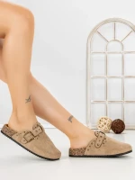 Papuci Dama cu Talpa Joasa 5LE108 KHAKI | MEI
