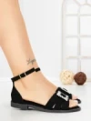 Sandale Dama cu Talpa Joasa 5PT27 BLACK | MEI
