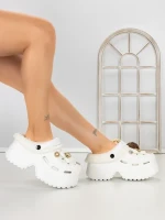 Papuci Dama cu Platforma F63 WHITE | L.DAY