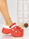 Papuci Dama cu Platforma F63 RED | L.DAY