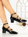 Pantofi cu Toc Gros H003 BLACK | L.DAY