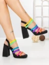 Sandale Dama cu Toc Gros si Platforma 2S-2388 COLOR | BUONAROTTI