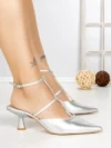Pantofi Stiletto A-3248 SILVER | BUONAROTTI