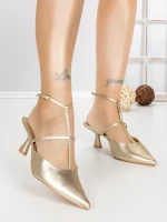 Pantofi Stiletto A-3248 GOLD | BUONAROTTI
