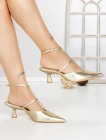 Pantofi Stiletto A-3248 GOLD | BUONAROTTI
