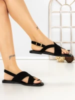 Sandale Dama cu Talpa Joasa 5LE55 BLACK | MEI