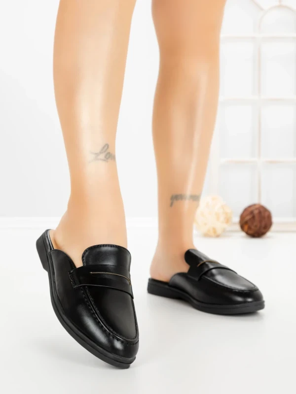 Papuci Dama cu Talpa Joasa 2301 BLACK | CM