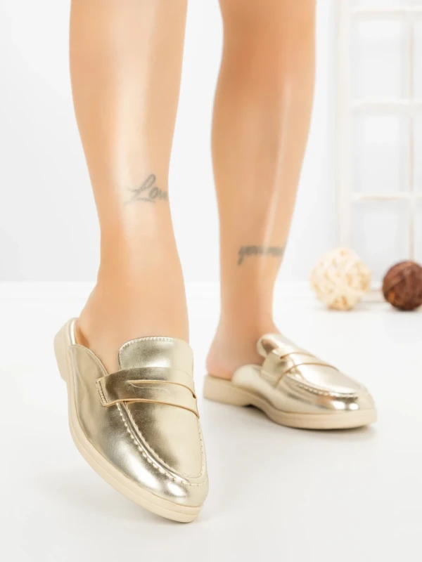 Papuci Dama cu Talpa Joasa 2301 GOLD | CM