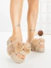 Papuci Dama cu Platforma 5WS-2 KHAKI | GALLEVANI